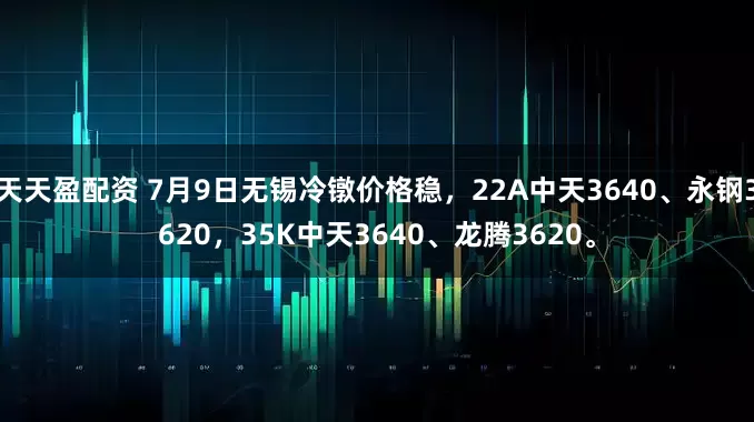 天天盈配资 7月9日无锡冷镦价格稳，22A中天3640、永钢3620，35K中天3640、龙腾3620。